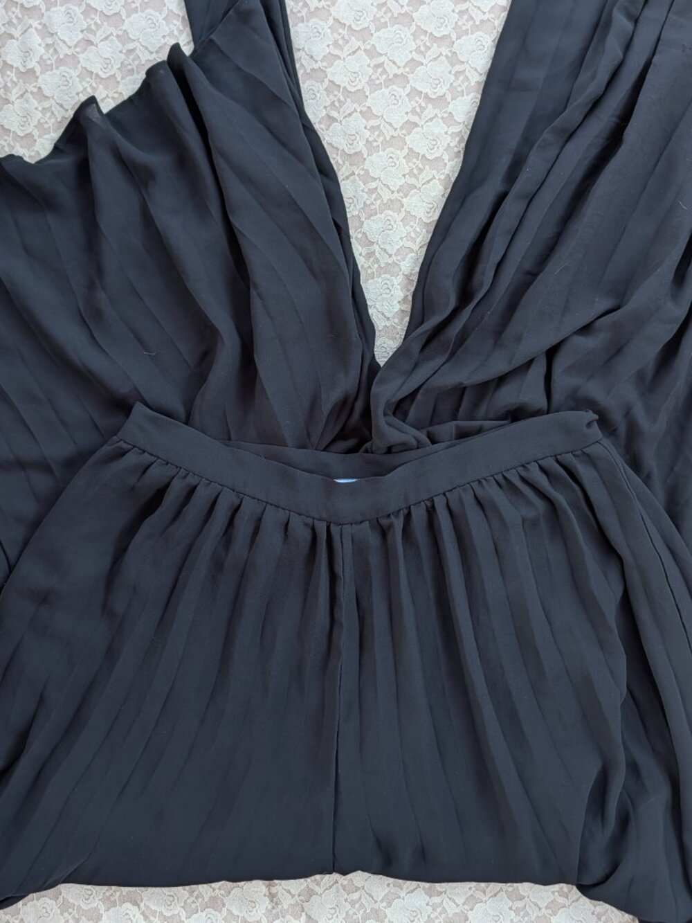 Zara Woman black pleated palazzo pants size XL VGUC - Picture 3 of 9